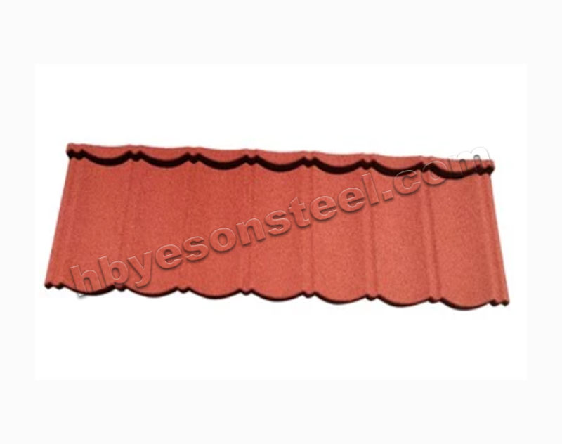 Stone coated metal roof tiles